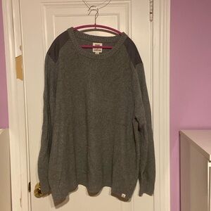 Gray cotton blend sweater